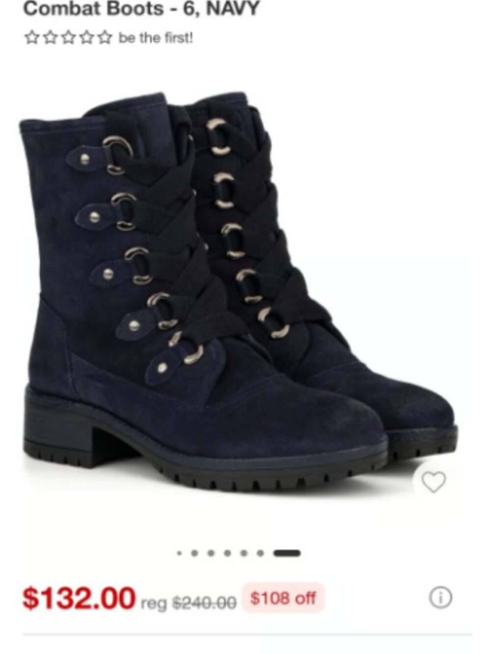 Vintage Foundry Co. Navy Suede Jemima Ankle Boot Size 6.5
